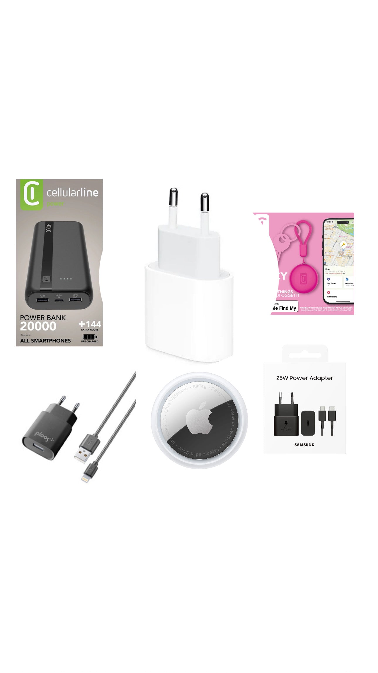 CARICABATTERIA,POWERBANK,AIRTAG