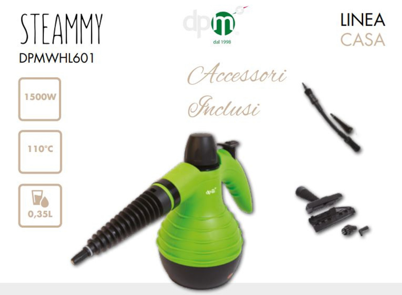 PULITORE A VAPORE STEAMMY DPM