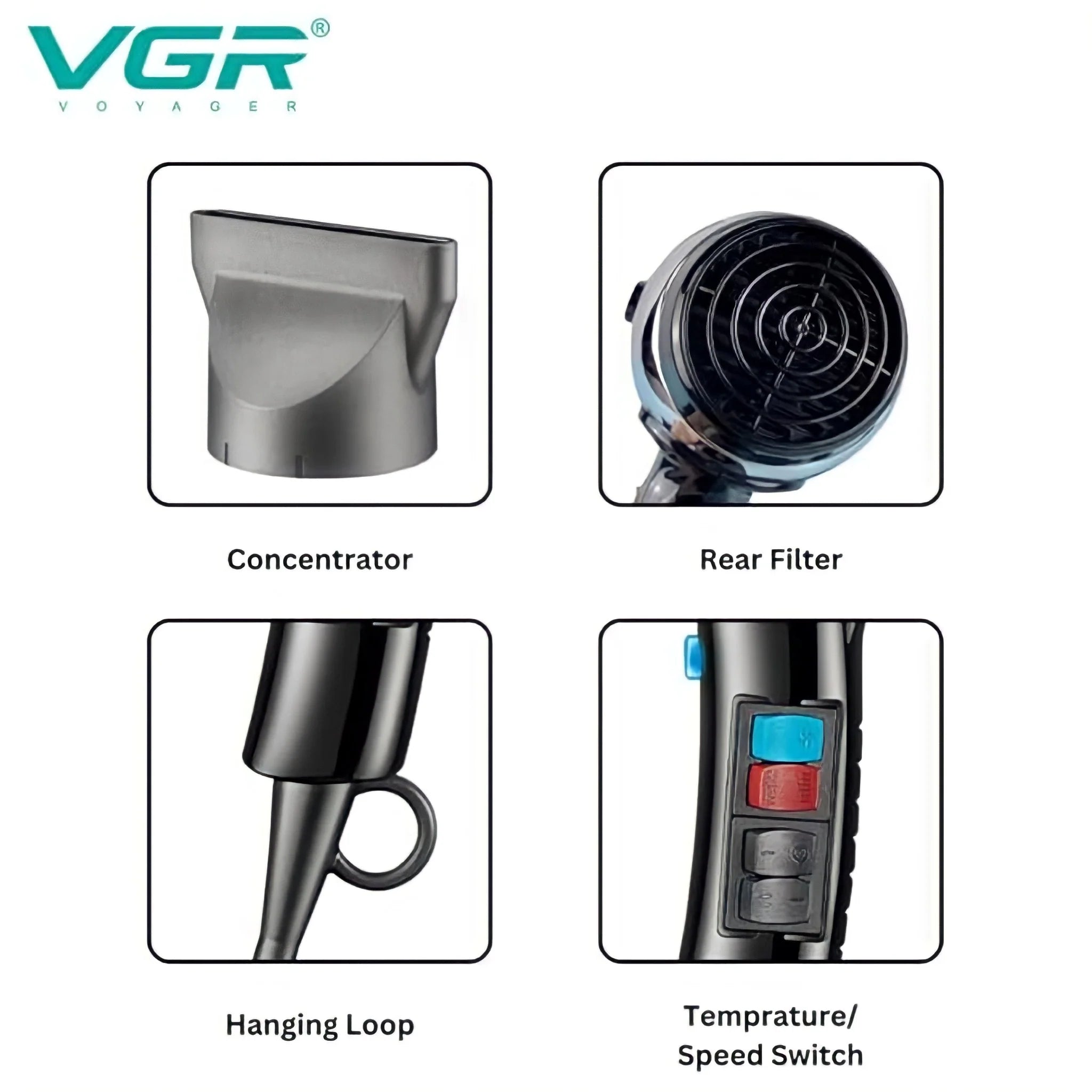 Asciugacapelli VGR V-465